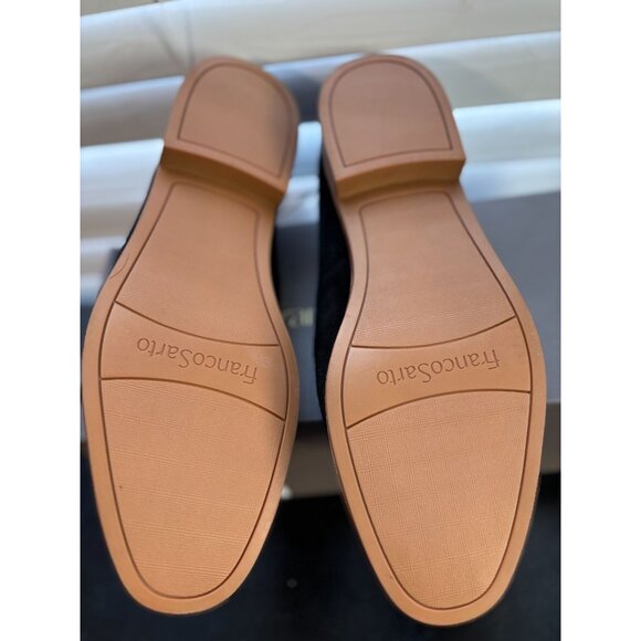 Franco Sarto Jenna Genuine Black Suede Slip-On Loafers Elegant & Comfortable - Picture 7 of 8